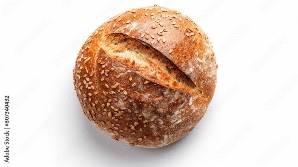 Loaf of bread isolated on white background Generative AI Loaf of bread isolated on white background Generative AI