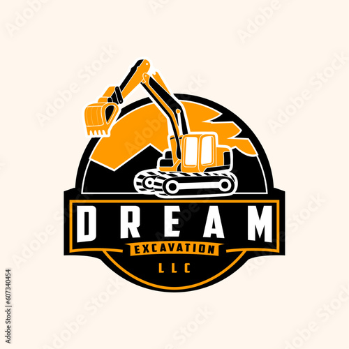 Dream Excavation LLC badge logo concept