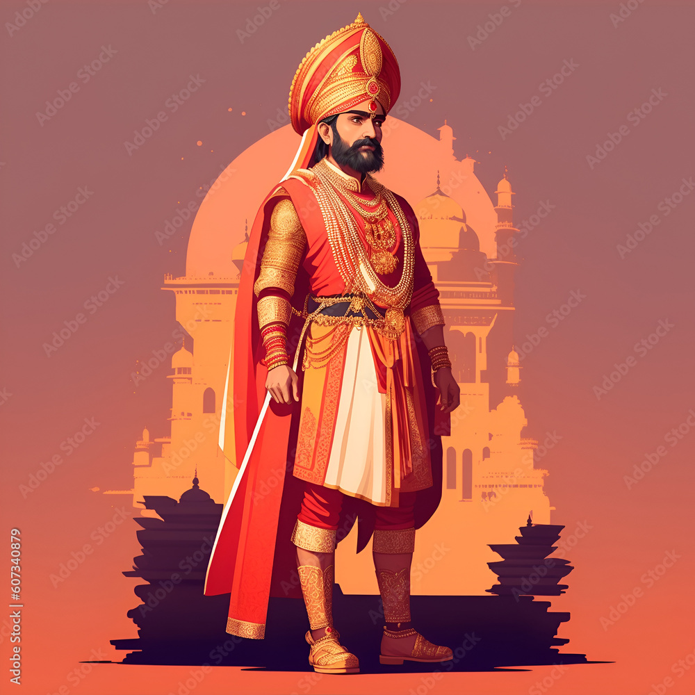 Fototapeta premium indian king character