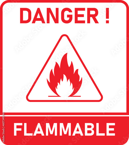 danger flammable sign 
