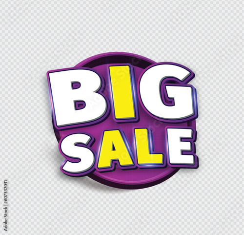 Sign of the big sale on an isolated background