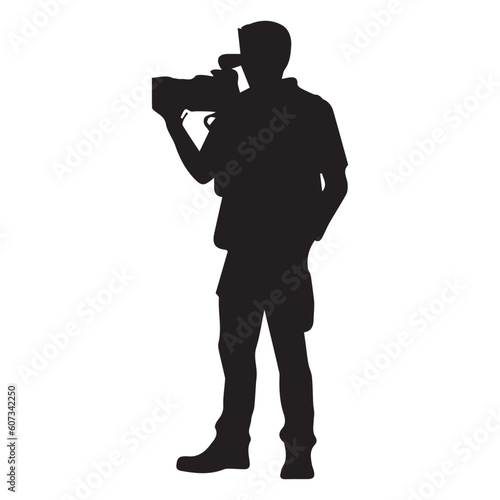 This is a vector silhouette cameraman , photographer vector silhouette.