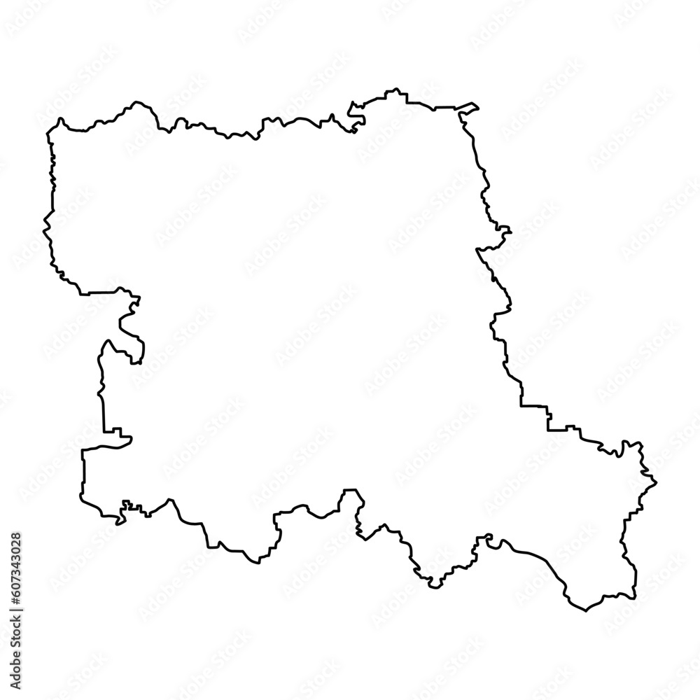 Stara Zagora map, province of Bulgaria. Vector illustration.