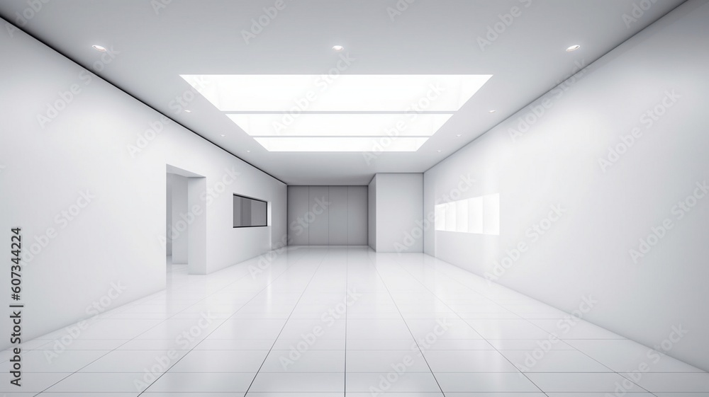 Empty light and dark interior background Generative AI Empty light and dark interior background Generative AI