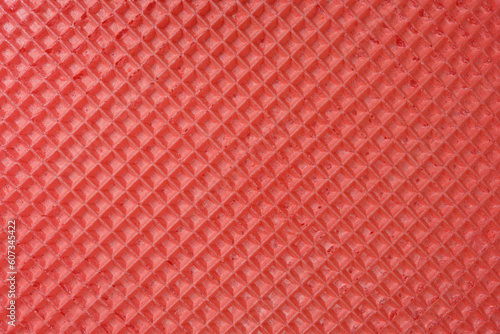 Red waffle texture pattern background blank for cake or cake