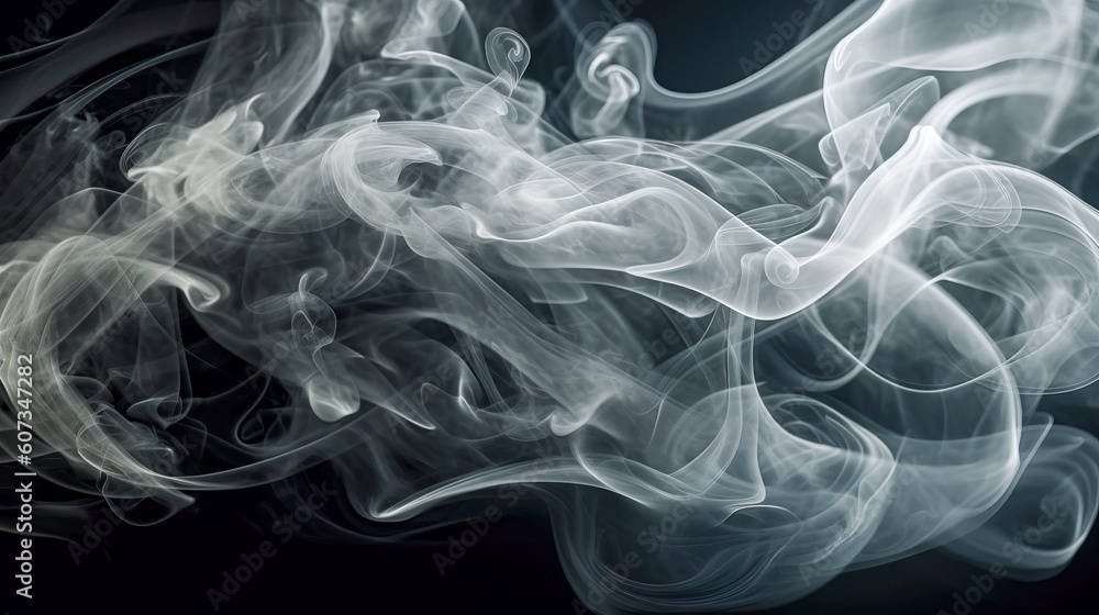 Smoke fragments on a black background Smoke fragments on a black background
