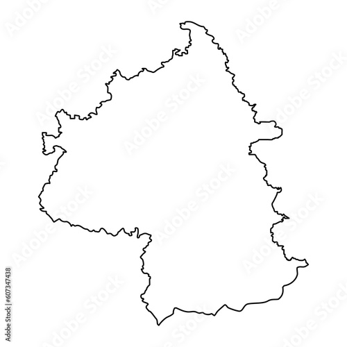 Yambol Province map, province of Bulgaria. Vector illustration.