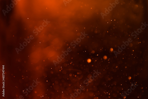 Abstract brown orange on explore bokeh light glitter background. Idea for wallpaper  card  Christmas theme  brochures etc.  