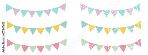 カラフルなガーランドのセット