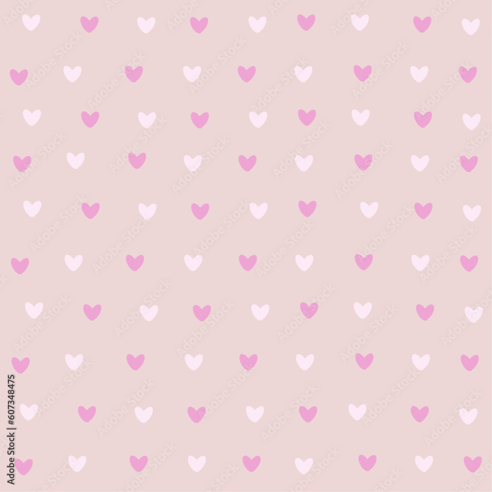 Gentle pink seamless pattern with cute adorable little hearts for babies. Romantic seamless pattern for fabric print and design. Little hearts seamless pattern for kids and nursery Gentle pink seamless pattern with cute adorable little hearts for babies. Romantic seamless pattern for fabric print and design. Little hearts seamless pattern for kids and nursery