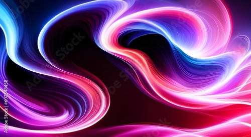 Abstract colorful smoke on a black background