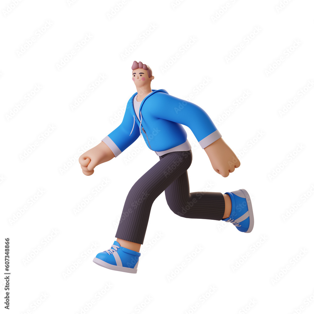 3D Character Illustration Run 3D Character Illustration Run