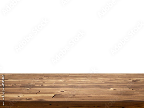 Canvas-taulu empty wooden table front view isolated PNG transparent