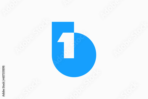 initial letter b1 logo vector premium template