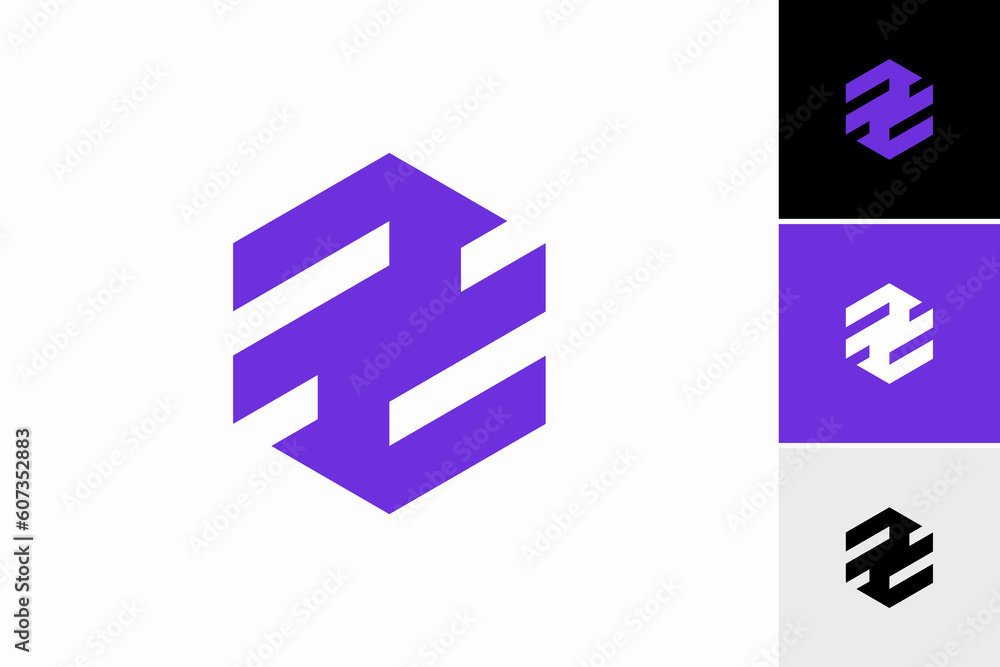 letter z on hexagon logo vector premium template letter z on hexagon logo vector premium template
