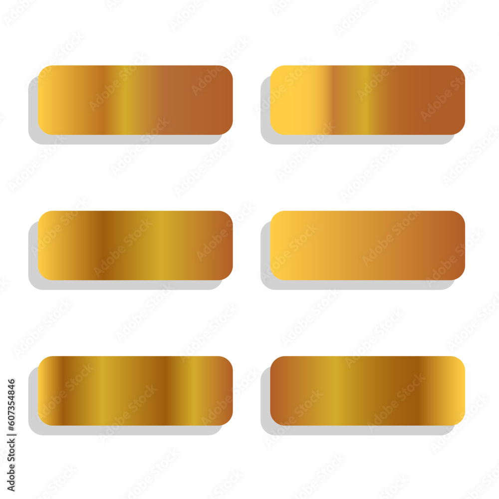 Golden menu icons with white background Golden menu icons with white background