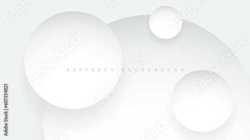 Abstract white background with different size circles