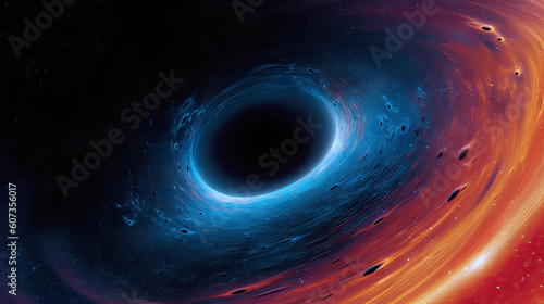 A dazzling black hole in the vastness of outer space