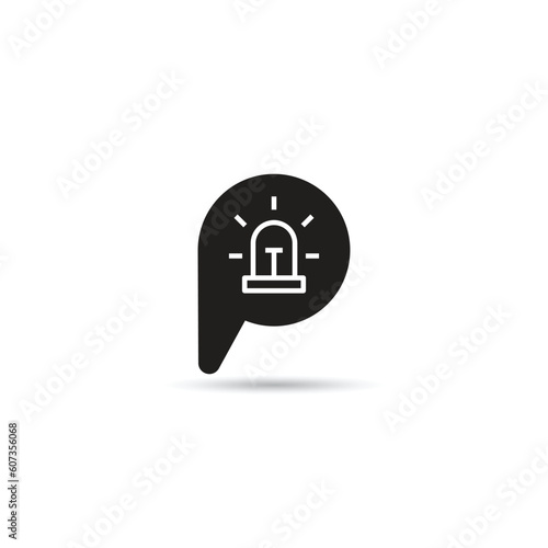 alert and urgency message icon vector illustration