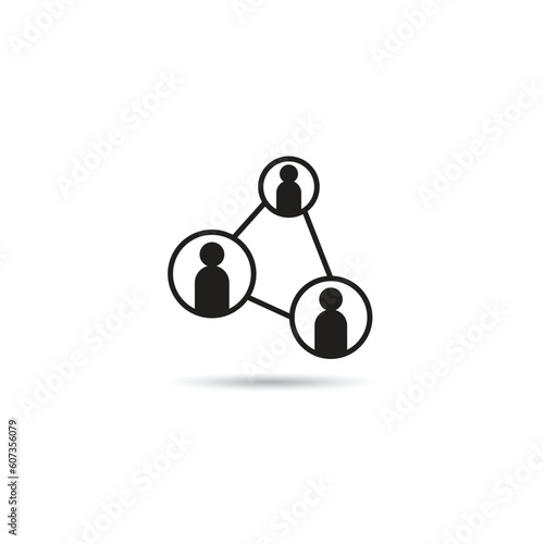 people network icon on white background vector illustration