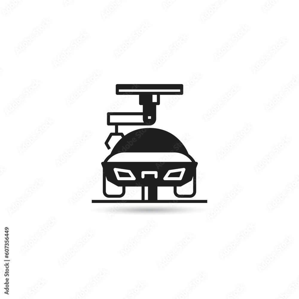 car manufacturing icon on white background car manufacturing icon on white background