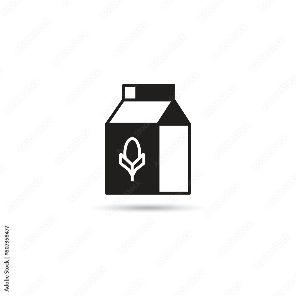 corn product box icon on white background corn product box icon on white background