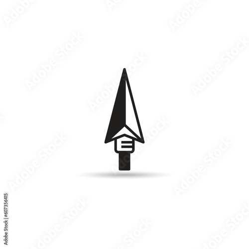 spearhead icon on white background photo