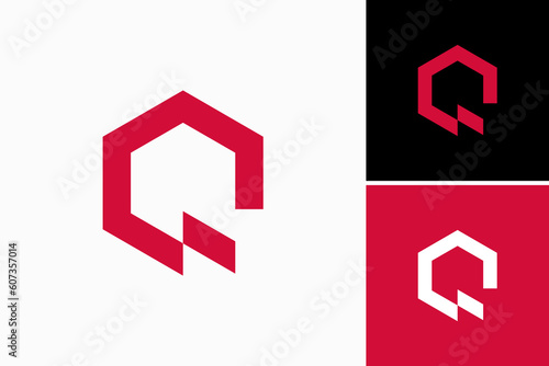 hexagon letter q logo vector premium template