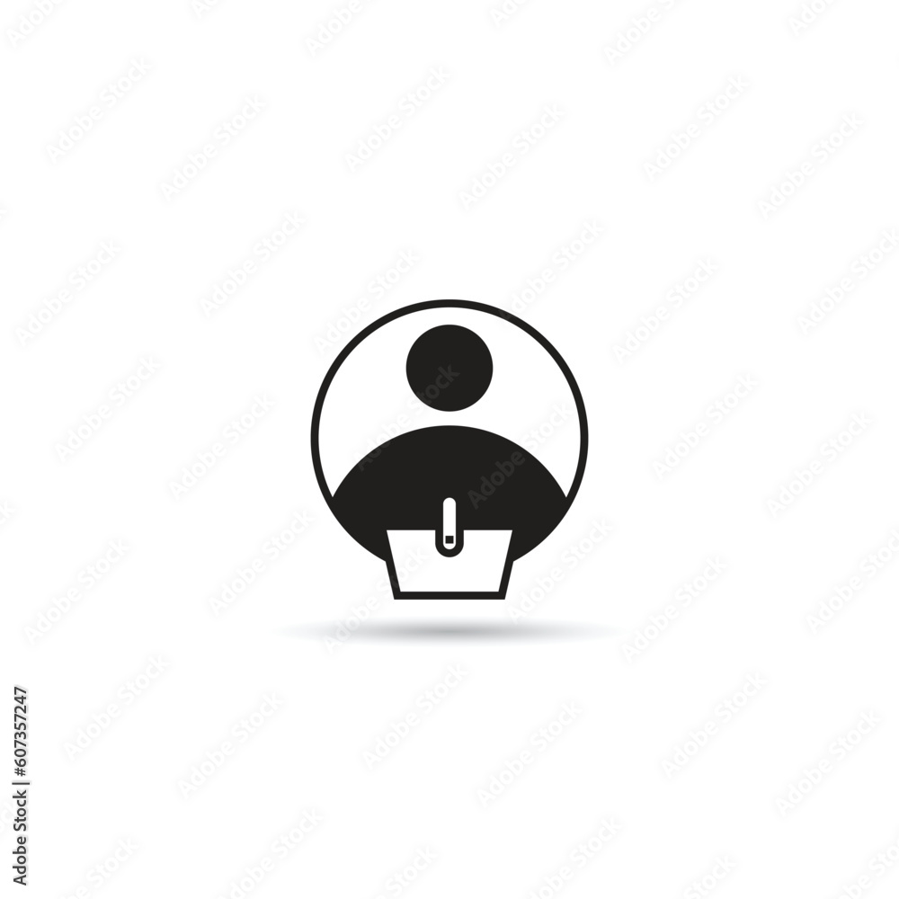 shopper and customer icon on white background shopper and customer icon on white background