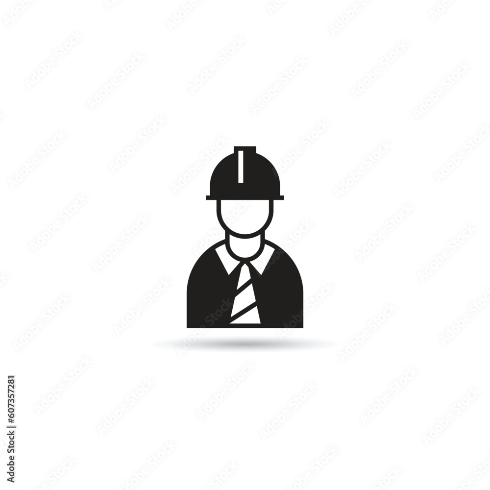 engineer icon on white background engineer icon on white background