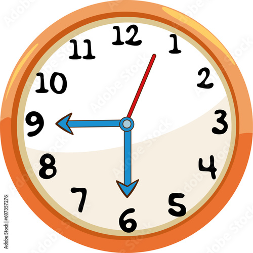 Clock vector isolated illustration design