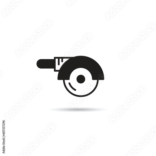 electric saw icon on white background
