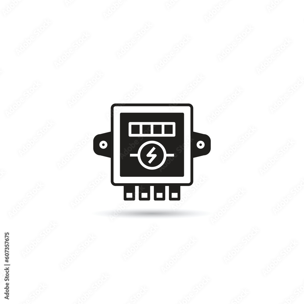 electricity meter icon on white background electricity meter icon on white background