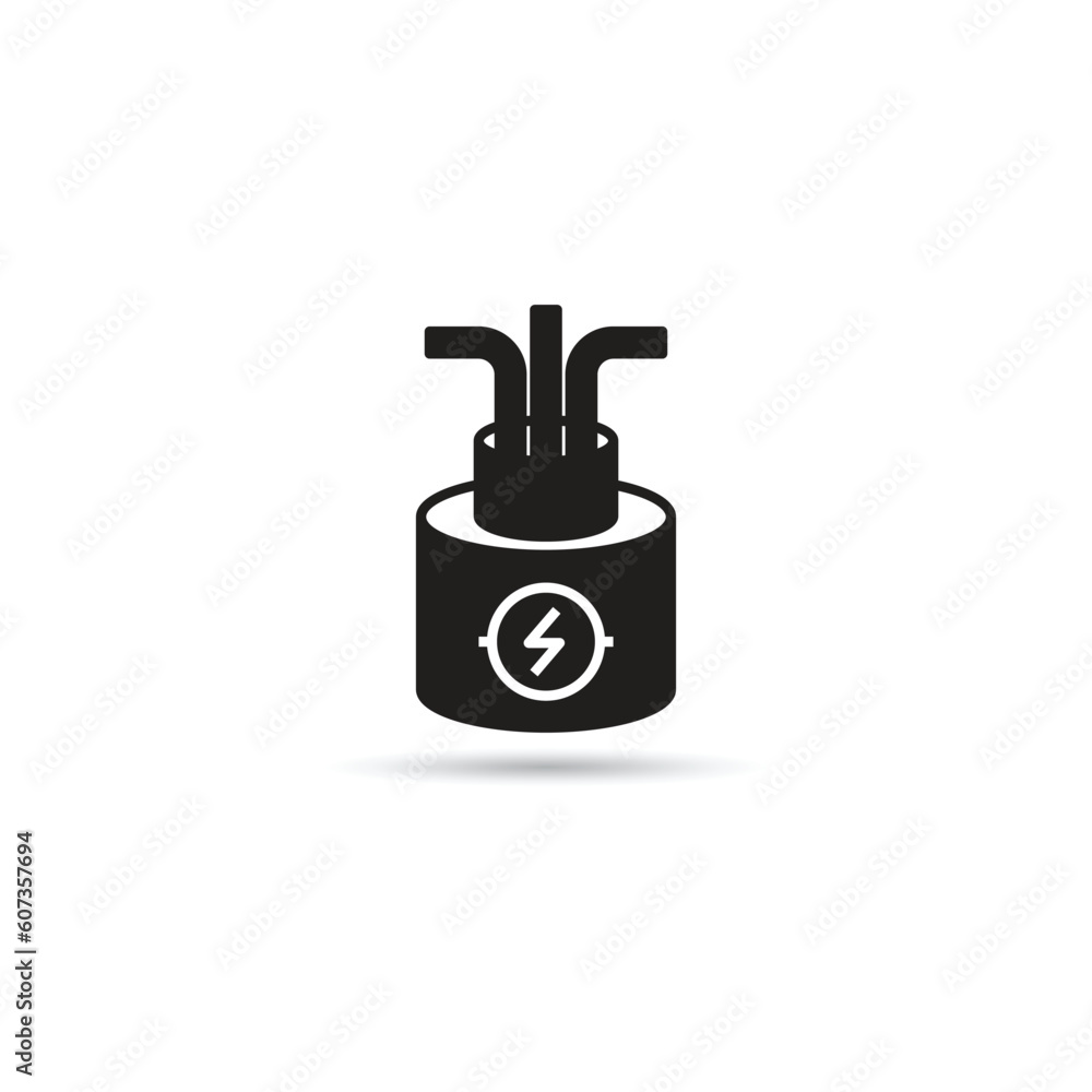 wire and cable icon on white background wire and cable icon on white background