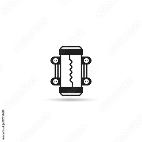 electric fuse icon on white background