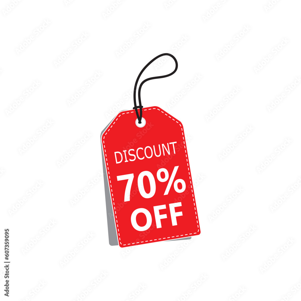 Discount offer tag icon. Sale label tag with percentage sign. Vector shopping label. Sales tag set vector badge template. Sale offer price sign. Special offer symbol. Discount promotion. 