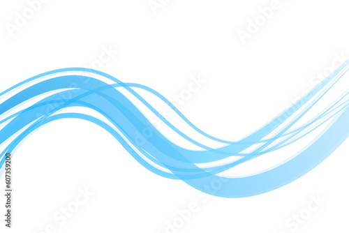 Abstract Blue Wave Curve Water Flow Editable Line Stroke Element Design Transparent Background Graphic Vector Illustration. Technology Internet Business Forward Growth © Suttiporn