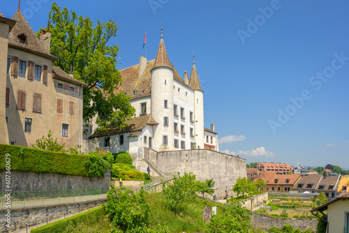 View of the Nyon Castle in Nyon, Switzerland © tichr