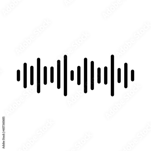 Audio technology  sound wave icon