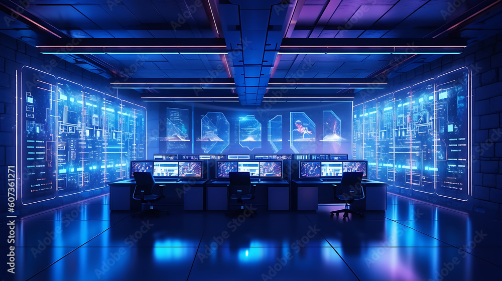 Futuristic AI Lab. AI Generated Futuristic AI Lab. AI Generated