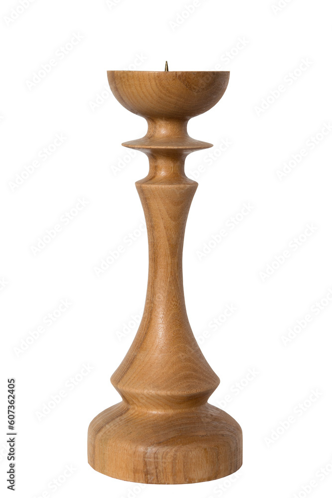 wooden candlestick isolated over a transparent background wooden candlestick isolated over a transparent background