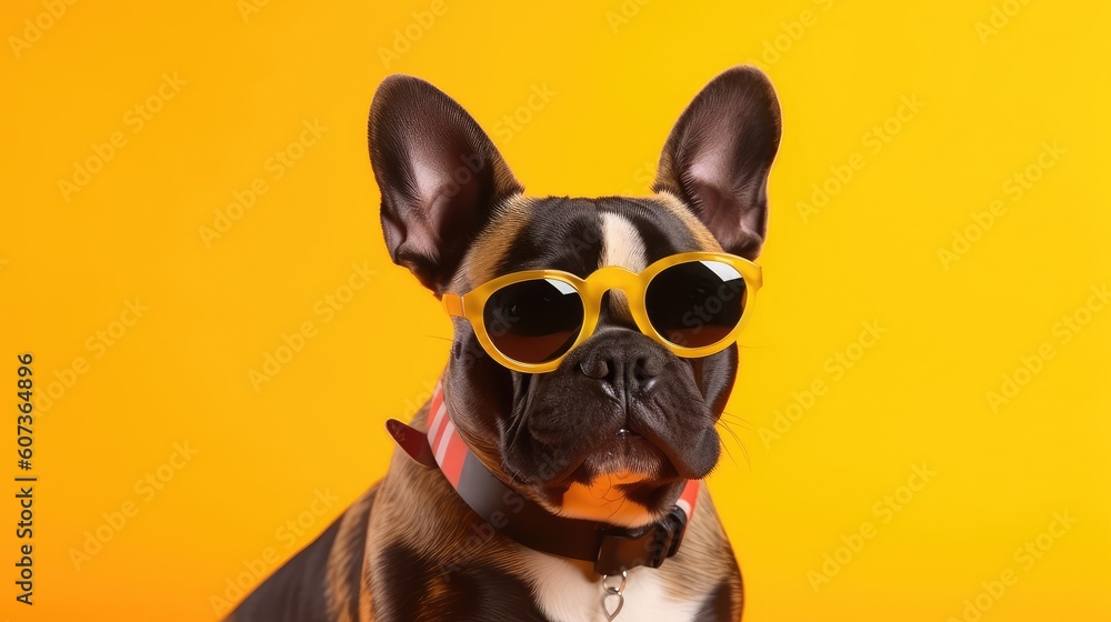 Cool dog with sunglasses