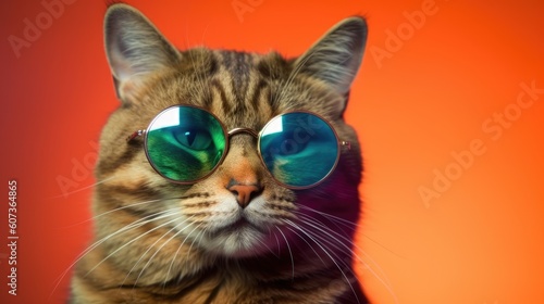 Cool cat with sunglasses