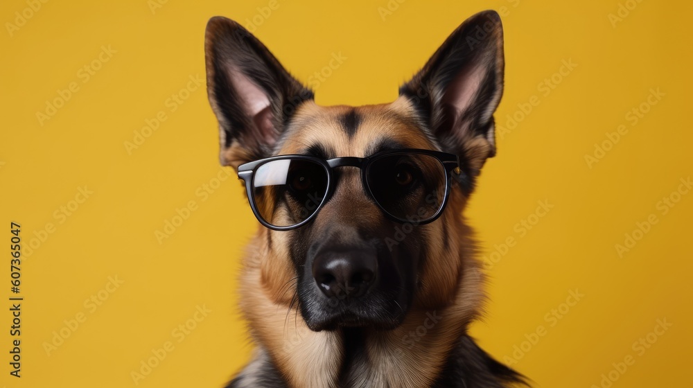Cool dog with sunglasses