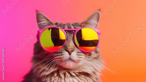Cool cat with sunglasses
