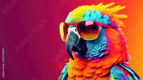 Cool Parrot with sunglasses © ZEKINDIGITAL