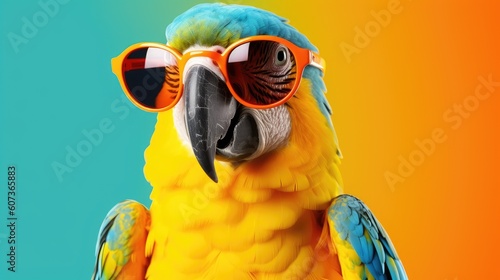 Cool Parrot with sunglasses