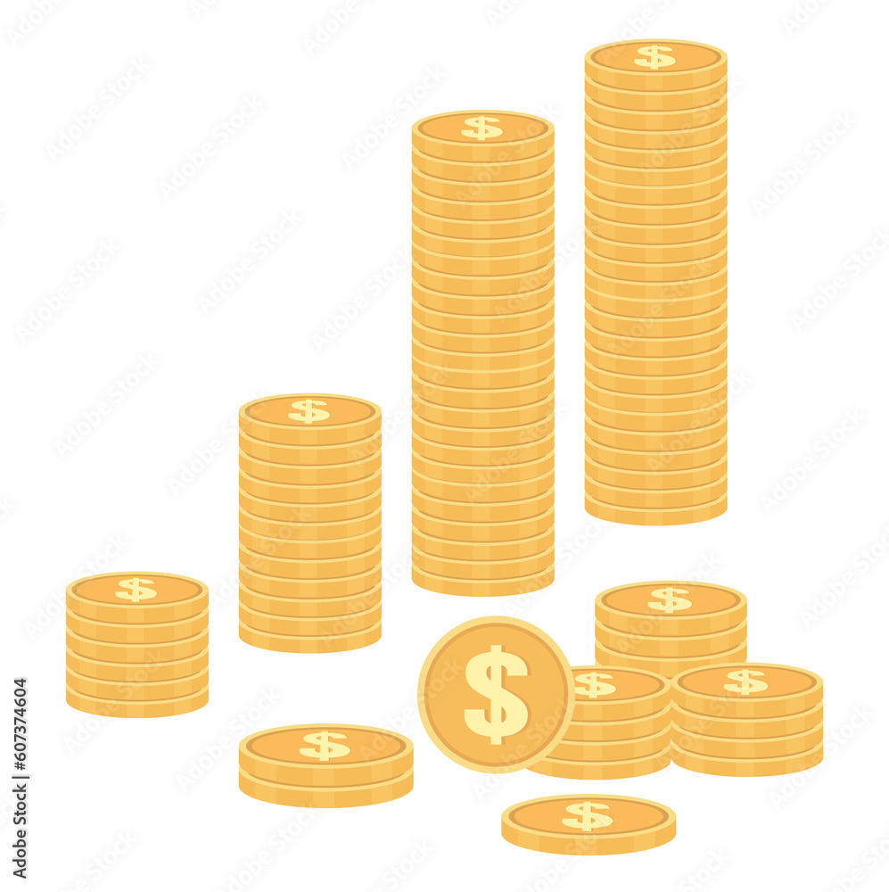 stack of dollar coin