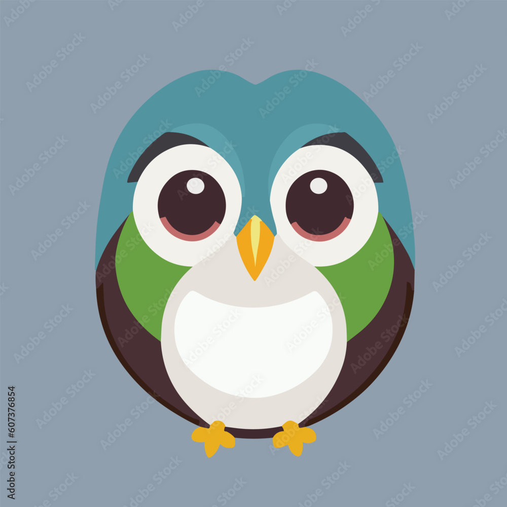 Fototapeta premium Cute vector owl illustration or icon