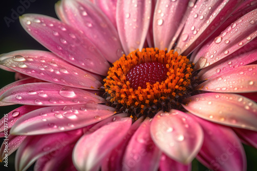 Radiant Blossoms  Close-up Shots of Vibrant Petals. Generative AI